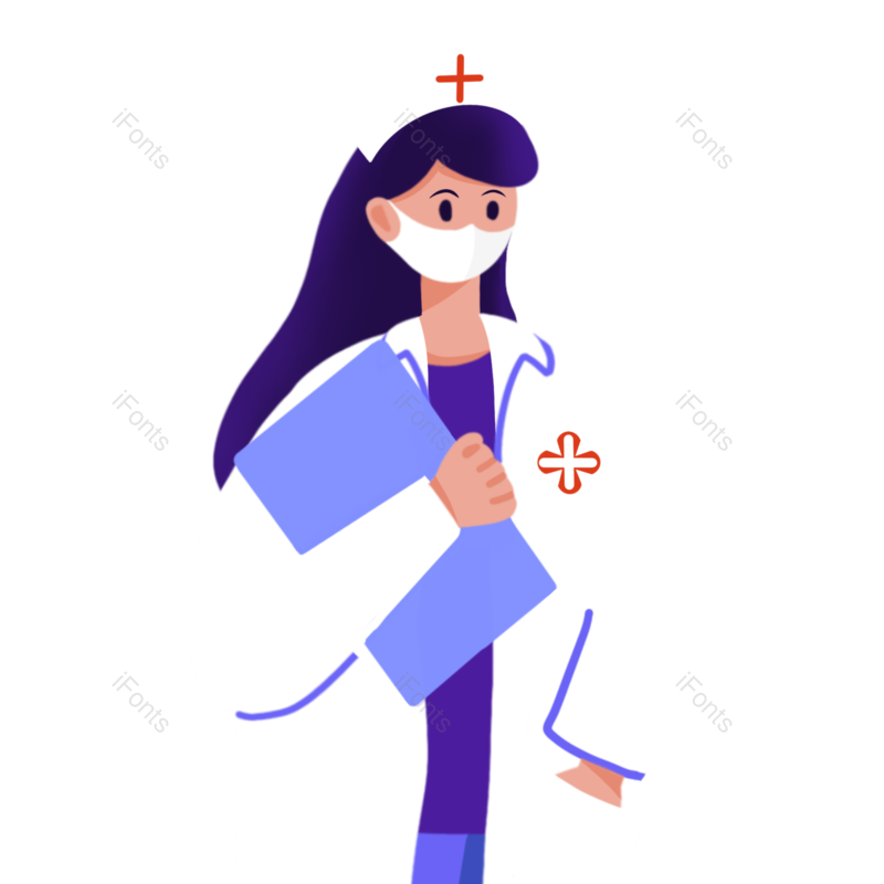 人物图片,卡通人物元素,护士PNG,护士节免抠素材